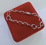 Gelang tangan Dewasa Asli perak 925 lapis emas putih gel07