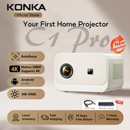 KONKA Official C1 Pro Home Mini Projector Native 1080P Supports 4K Android Smart System Self Develop