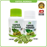 MR MORINGA KAPSUL 400mg. 1BOTOL 100&60 KAPSUL. LULUS KKM. MAL NO 17106018 T. EXPIRE  Sept 2026.100%S