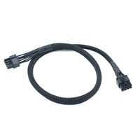 60cm 18AWG PSU 8 Pin Male to PCIe 8 (6+2) Pin Male Cable with black Sleeved for MSI MAG A850GL A750G