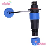 AHTY Waterproof Connector, 250V 20A 2PIN Aviation Plug Socket, Aviation Socket LP16 Solderless Flang