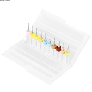 APPORTUNIAPY 10pcs PCB Drill Bits Set, 0.1-1.0mm 1.1-2.0mm Tungsten Carbide Micro Drill Bits, Durabl