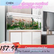 Tank Fish Self Cleaning With Cabinet /Aquarium Light 60/80/100/120Cm /No Water Change Eco Glass Fish