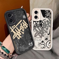 Casing For Compatible OPPO A76 4G A96 4G Realme 9I Trendy English Painting Silicone Cover Shockproof