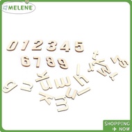 MELENE 124Pcs Wood Letter Chips, Wood color Wood Wooden Craft Pieces, Decorative 4cm DIY Wood Letter