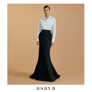 [asava ss25] Asava Signature Mermaid Skirt กระโปรงผู้หญิง ทรงหางปลา เอวสูง กระเป๋าหน้า ตะขอและซิปหลั