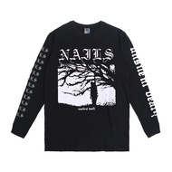 kaos band metal nails unsilent death long sleeve tag merchcons