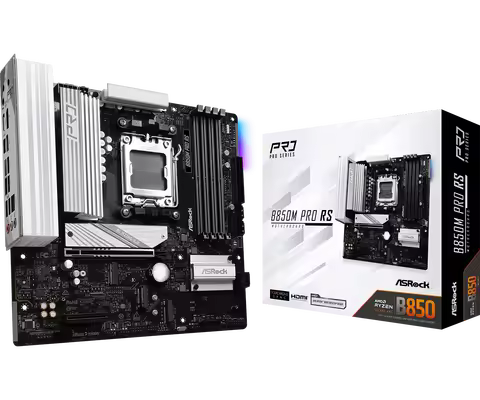Wholesale Supply New ASRock Motherboard B850M Pro RS 256GB DDR5 Gaming Mother Board Micro ATX Placa 