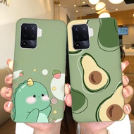For Oppo A94 A94 5G A95 5G Cases Lovely Dinosaur Matte Durable Protective Anti-Fingerprint Shockproo