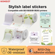 Niimbot B21/B1/B203/B3S StudentCute animals Thermal Sorting Paper Strips Storage Sorting Label Paper
