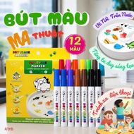 12-Color Magic Colored Pens for Drawing Floating on Water Extremely Interesting