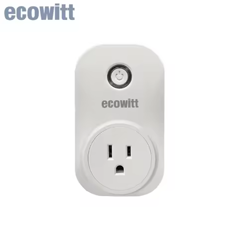 Ecowitt AC1100 IoT Smart Plug Smart Home WiFi Outlet Works with Ecowitt App, Hub Required, Remote Co