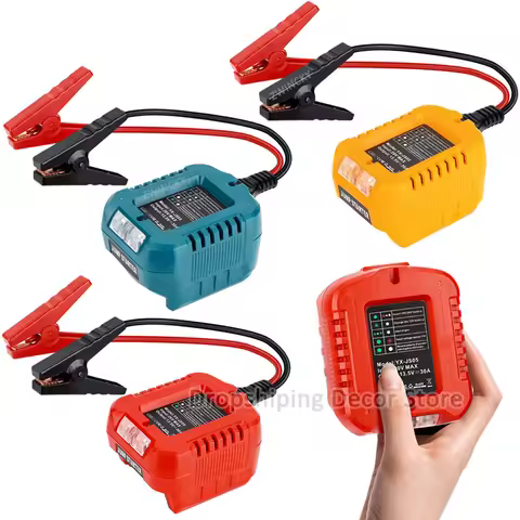 Car Jump Starting Adapter For Makita/Dewalt/Milwaukee/Bosch 18V Lithium Battery Car Battery Igniter 