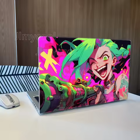 2 Pack Bad Bad Girl Pattern Laptop Art Decal Case Universal Laptop Skin Sticker for Laptop Refrigera
