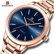 Naviforce 5025 นาฬิกาข้อมือควอตซ์แฟชั่น ลําลอง กันน้ํา แบรนด์หรู สําหรับสตรี