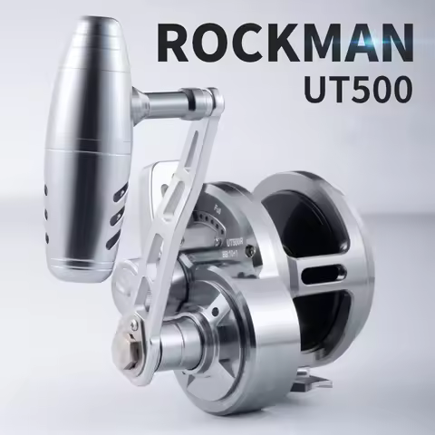 Lurekiller ROCKMAN UT500 Jigging Reel 66lbs Max Drag 6.1:1,10+1 Lever Drag Saltwater Fishing Reel Le