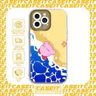 Caseit Kirby square edge iphone case cute pink beach 8bit aesthetic 8plus/x/xs/11/12/13/14/pro/max/p