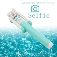 Handheld Extendable Wired Monopod Selfie Stick for Iphone Samsung Mobile Phones