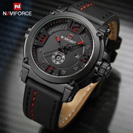 Mens Watches NAVIFORCE Luxury Brand Men Leather Analog Quartz Date Clock Man Waterproof Sports Army 