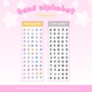 Sticker Sheet Beads / Alphabet Beads