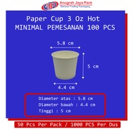3 Oz Hot Plain Paper Cup / 3 Oz Hot Drink Paper Cup