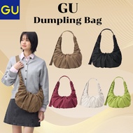 GU Japan Dumpling Bag Lightweight Gathered Shoulder Bag Crossbody Adjustable Trendy Women