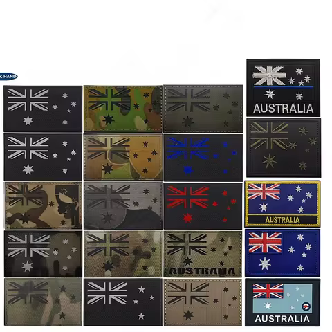 PVC/Embroidered Oceania New Zealand Australia Flag Patches Stripes Australian Flag Badges