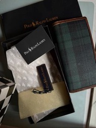 Polo Ralph Lauren 經典綠格長銀包 有裝散銀位 long wallet