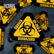 Danger Warning Sticker Resident Evil Safety Warning Body Fuel Tank Cap Sticker Motorcycle Waterproof