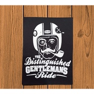 Large Screen Printed Back Patch THE DISTINGUSHEAD GENTLEMANS RIDE UK 29x39