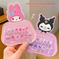 Kids Wearing Nails Safe Non-toxic Little Girl Cute Stickers Cartoon Waterproof Kitty Nail D0g3