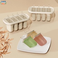 CAUSI Popsicle Mold, 4 Cavity Food Grade Ice Cream Maker, Durable Easy Release Double Layer Structur
