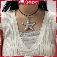 XI Metal Exaggerate Personality Big-Pentagram Star Pendant Necklace for Women