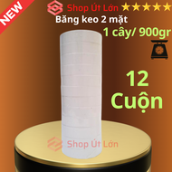 Băng keo 2 mặt trắng rộng 48cm cây 6 cuộn Băng keo 2 mặt trắng rộng 24cm 1 cây 12 cuộn lõi 3mm nặng
