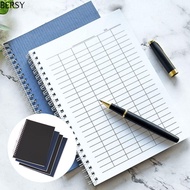 BERSY Spiral Bound Notebook, Sturdy Cover Universal Line Pages Financial Record Book, Attendance Boo