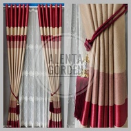 Gorden Blackout Import Motif Pelangi Rainbow Untuk Jendela Lebar Minimalis Pintu Smokring Panjang