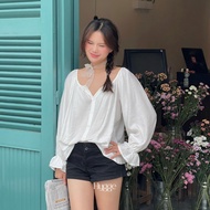 Hygge Hygge | Lady black and white sleeveless shirt - Alice Top