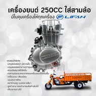 เครื่องไลฟานสูบตั้ง250ซีซีแบบใส่สามล้อ Lifan250cc ไลฟาน250 แกนสเตอร์หน้ายาวสวมเกียร์ฝากได้ ใช้กับสาม