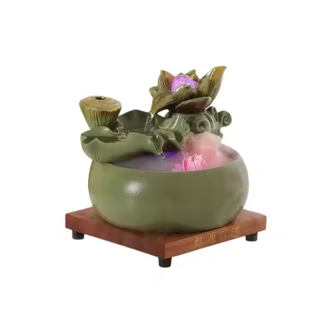 Lucky water ornaments circulating water office living room tea table landscape fountain ceramic wate