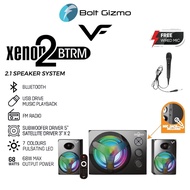 Vinnfier VF Xenon 2 BTRM 2.1 Karaoke Multimedia System Wireless Bluetooth Speaker Super Bass Subwoof