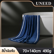 UNEED ผ้าเช็ดตัวสำหรับผู้ชาย ขนาดใหญ่ คุณสมบัติต่อต้านเเบคทีเรีย เเละดูดซึมซับน้ำได้ดี เเห้งเร็ว ผ้า