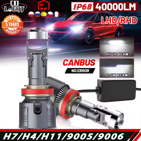 CO LIGHT Car Headlight Bulbs H7 LED H11 LED H8 H4 9005 HB3 9006 HB4 Mini Projector Lens Fog lights 4