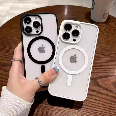 100PCS Color Hard Magnetic Charging Case For iPhone 17 air 16e 16 15 14 13 12 11 Pro Mini XS MAX XR 