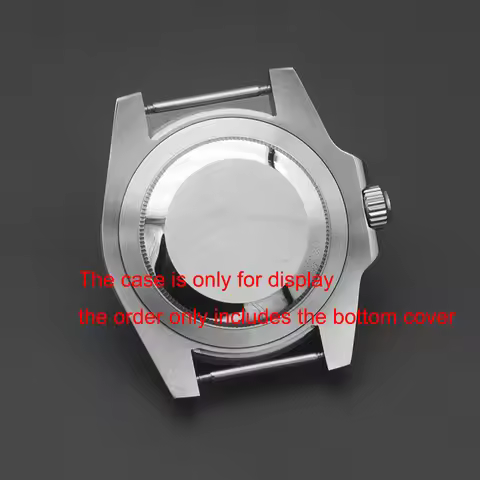 Mod 35.5MM Solid Stainless Steel Case Bottom Cover Silver Gold Watch Back Cover For RLX Submarine Ya
