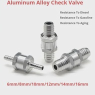1pcs/5pcs One-way Valve 6mm 8mm10mm 12mm 14mm 16mm Valves Aluminium Alloy Fuel Non Return Check Valv
