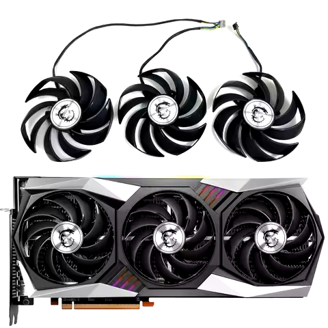 PLD09210B12HH RX 6800 XT Gaming X Trio GPU FAN，For MSI RX 6800、RX 6800 XT、RX 6900 XT Gaming X Trio G