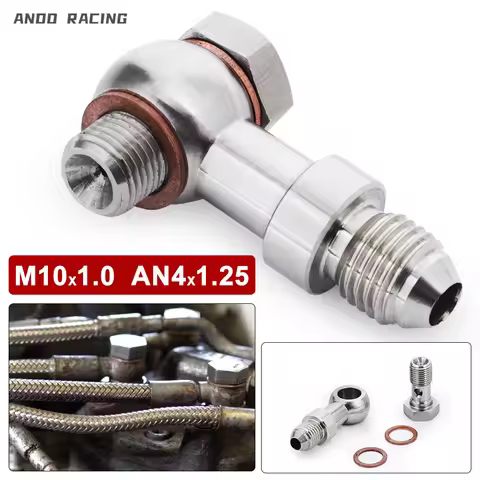 Turbo Oil Feed M10x1.0 To 4AN 1.5mm Restricto Racing Banjo Bolt Kit For Mitsubishi TD025 TD025L Auto