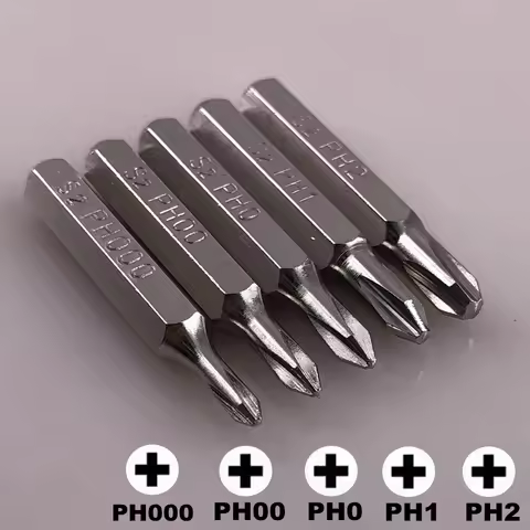 5pcs phillips PH000 PH00 PH0 PH1 PH2 Screwdriver H4×28mm 4mm 3/25 inch Bits Repair Open Tools Bit Pl