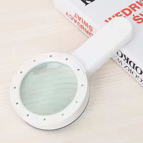 30X Lighted Magnifying Glass Handheld Magnifying Glass Lens 12 LED Light Light-Up Magnifying Lens fo