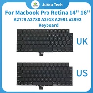 New For Macbook Pro  A2779 A2780 A2918 A2991 A2992  Keyboard US UK